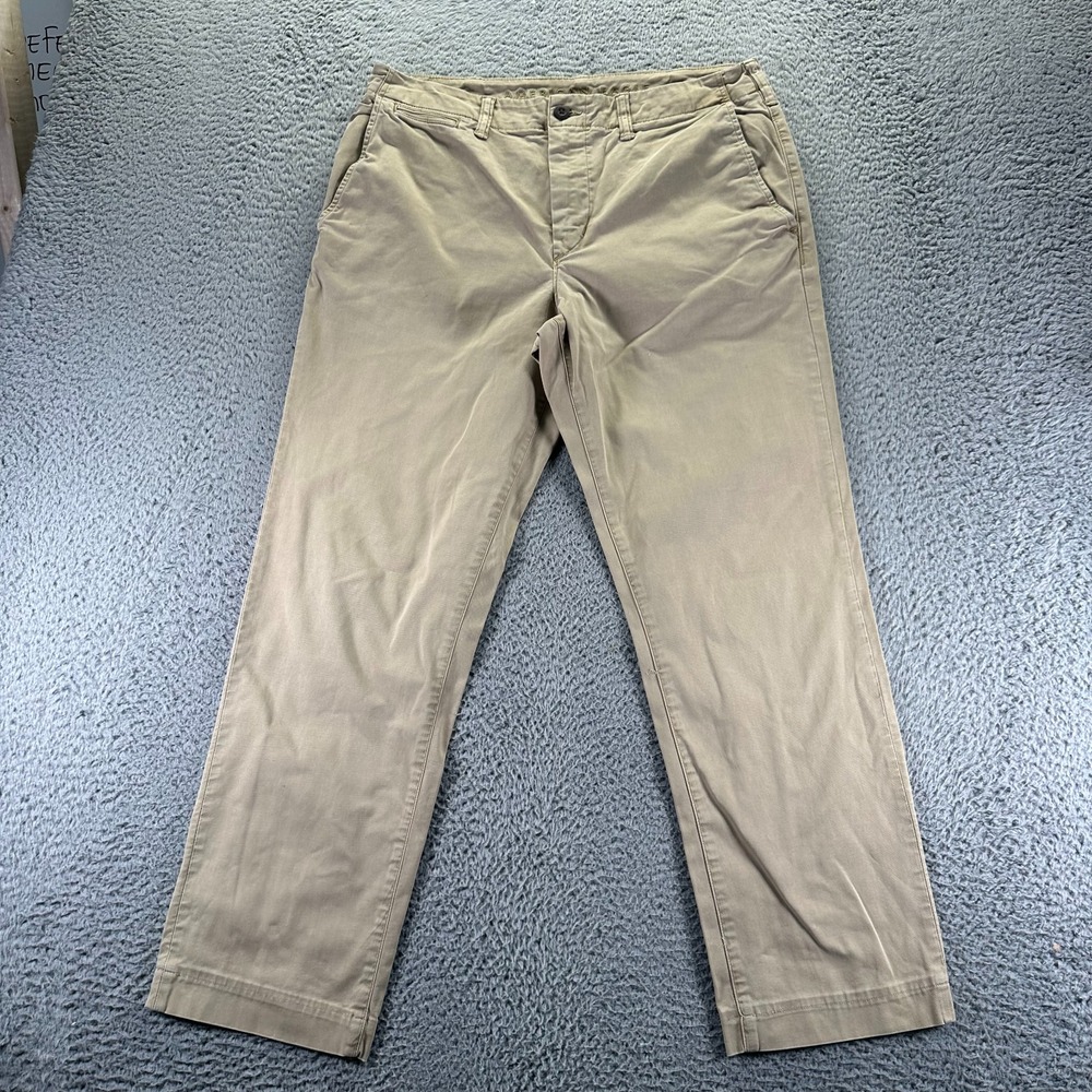 American Eagle Outfitters Flex Pant Mens 34x29 Brown Cotton Khakis Straight Leg